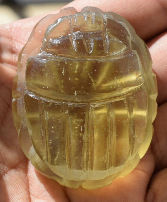 Libyan Desert Glass, Egyptian Scarab, Scarab Beetle, asteroids Impact, 386 Carat