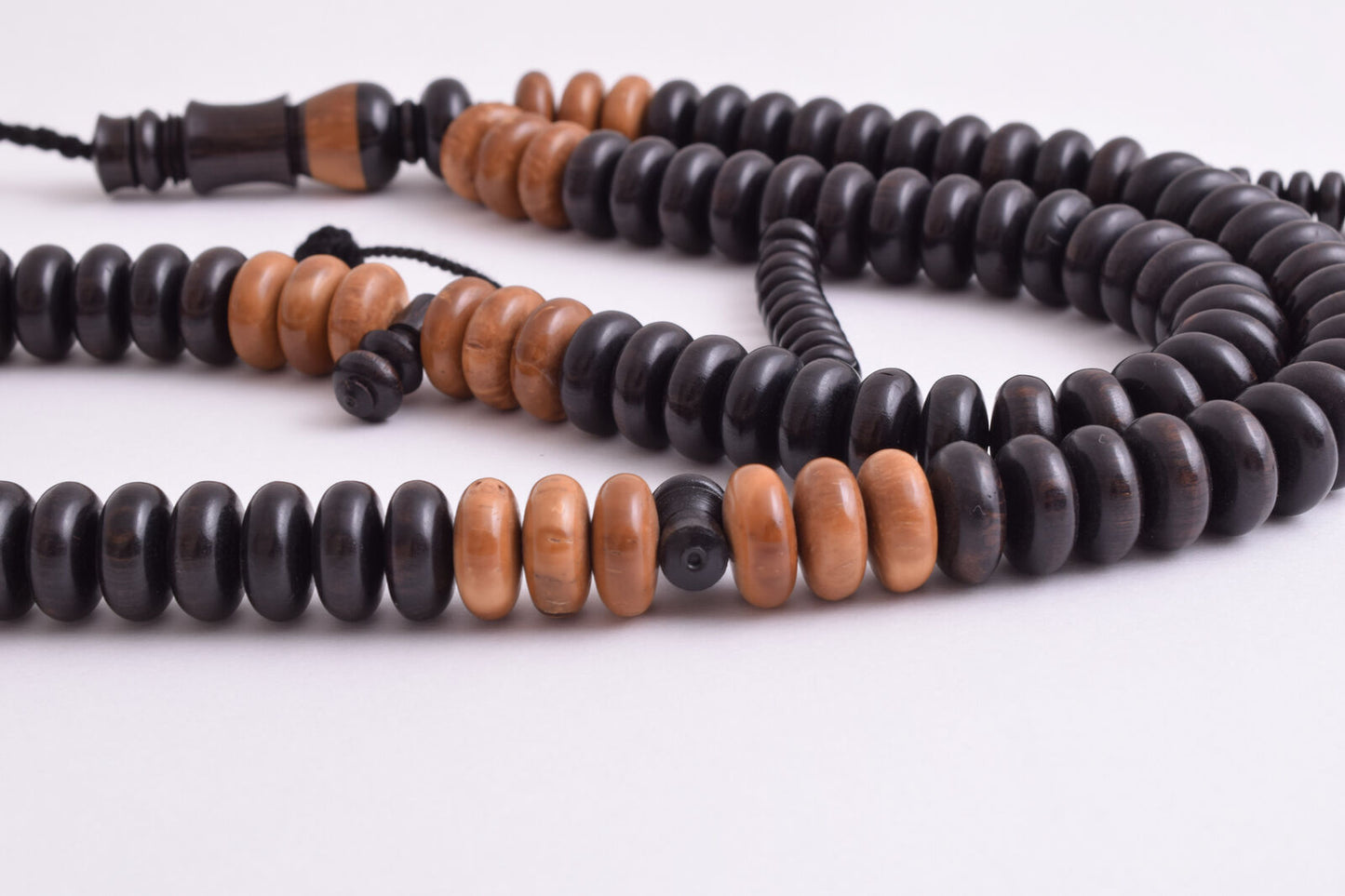 4 Pieces-Ebony/ Kuka Islamic Prayer Beads-Worry Beads-Muslim Tasbih-Dhikr