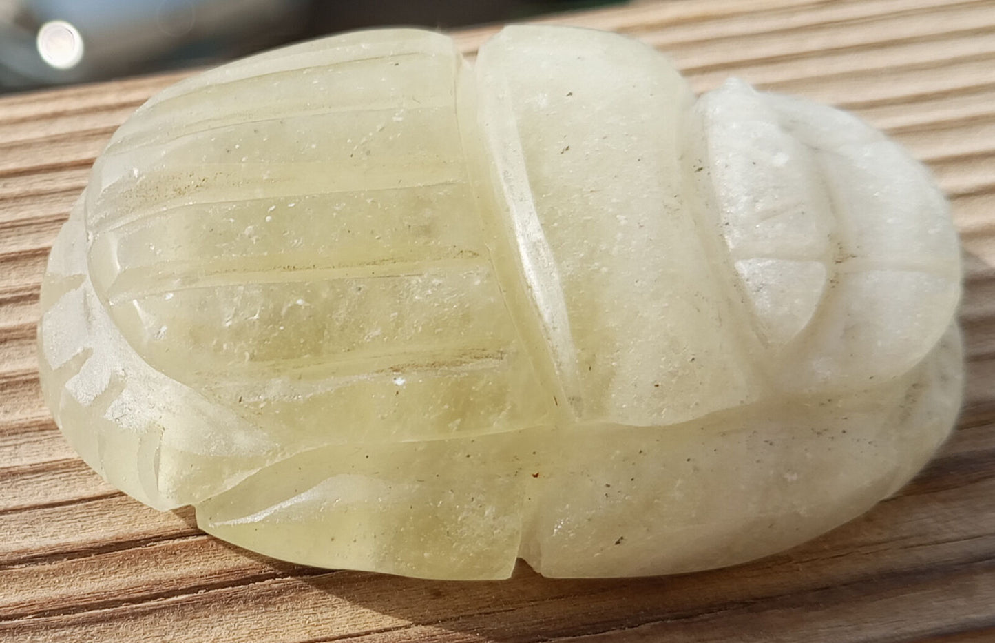 Libyan Desert Glass, Egyptian Scarab, Scarab Beetle, asteroids Impact- 140 Carat