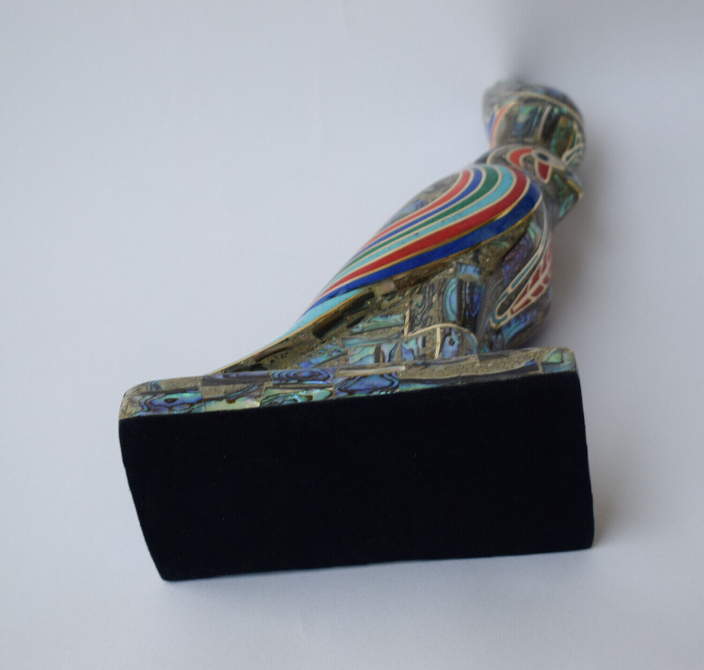 Egyptian Horus Statue-covered with Mother of Pearl-Decorative-Revival/ 8.7"