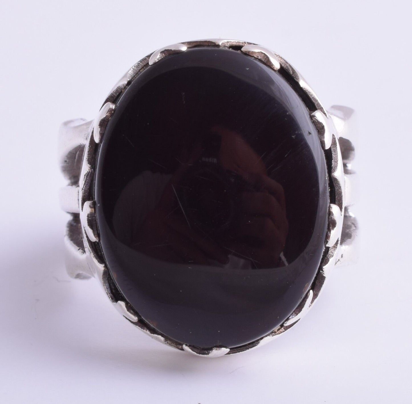 Yemeni Yemen kabdi agate aqeeq aqiq Silver Men Ring-Middle Eastern-عقيق كبدي-DHL