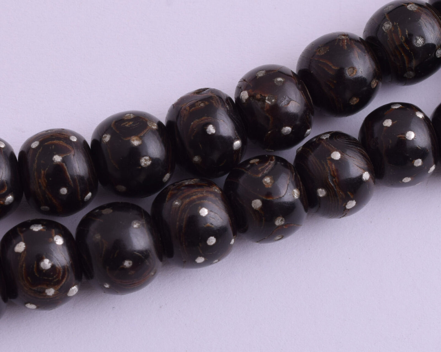 Antique black coral Yusr prayer beads-makawy Hejaz -106gr-يسر مكاوي قديم