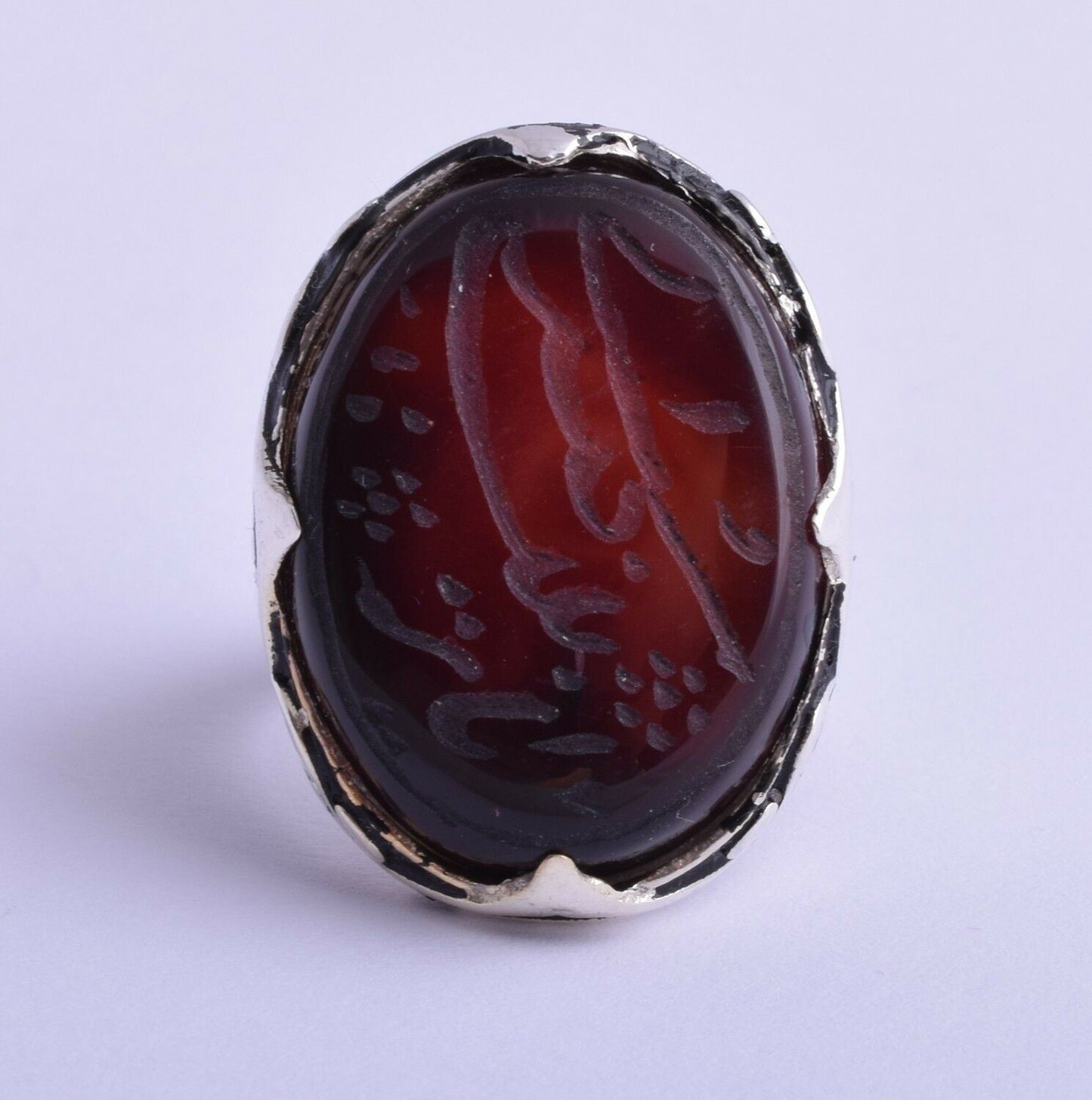 Yemeni Yemen kabdi Islamic agate aqeeq aqiq Silver Men Ring- عقيق كبدي-DHL