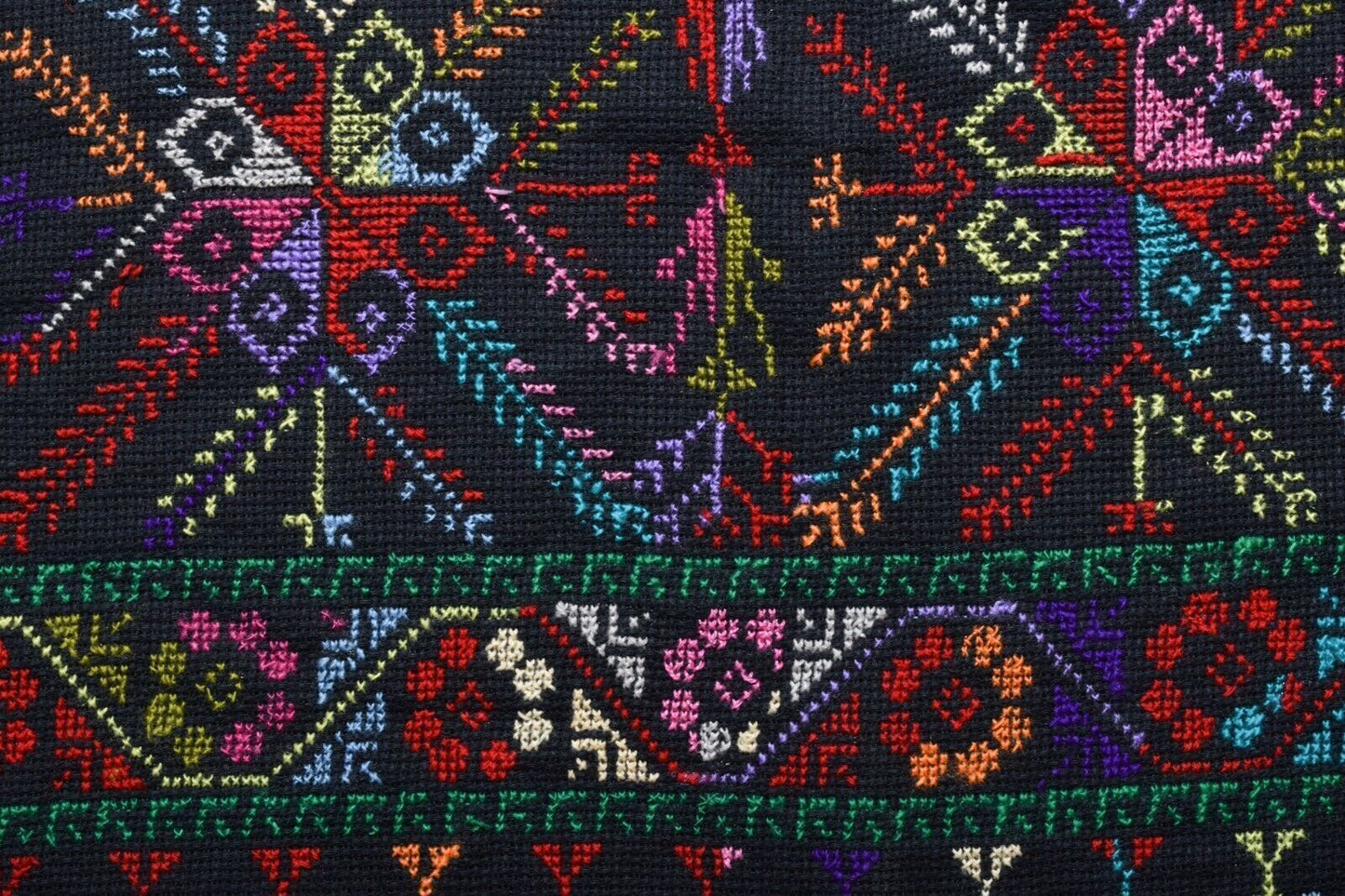 Hand Stitched embroidered Egyptian Palestinian Bedouin Tablecloth