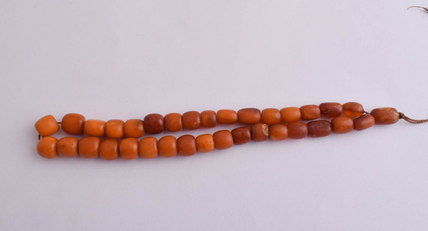 Antique natural butterscotch Amber kahraman Prayer Beads-Bernstein