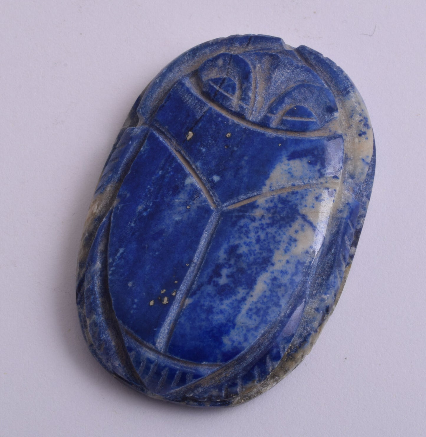 Egyptian Scarab-Carved Egyptian Lapis Lazuli Scarab- 2.4" / 62 grams