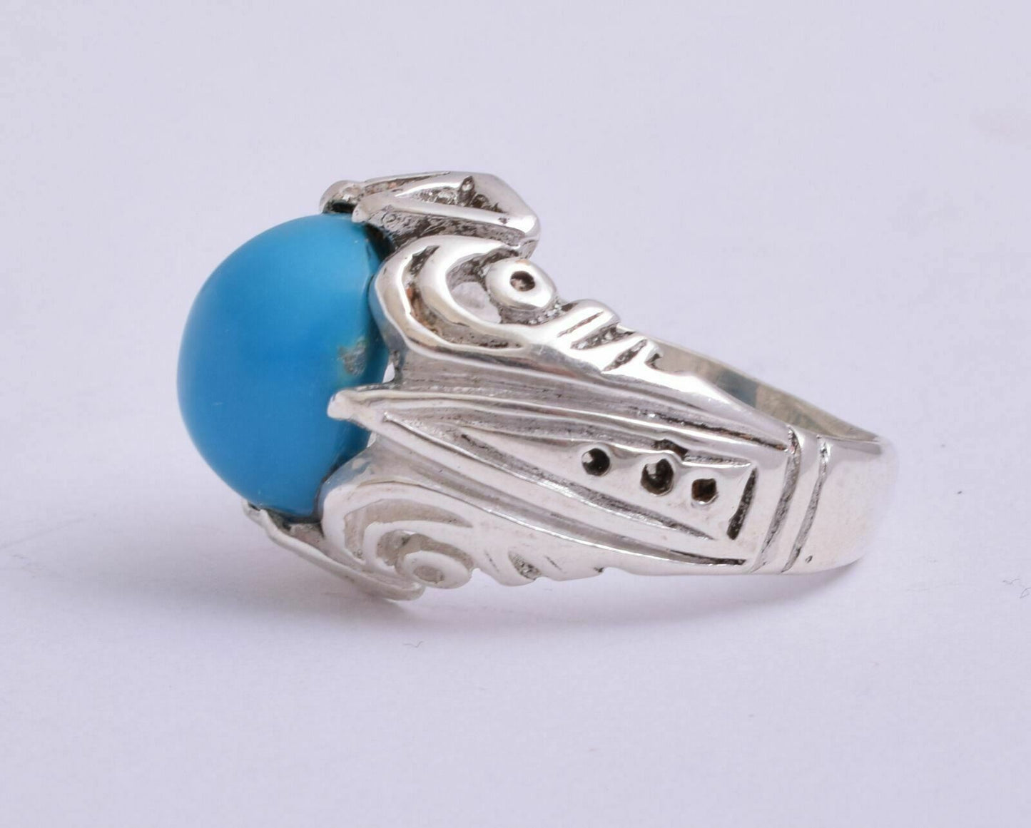 Egyptian Turquoise Sterling silver Men Ring-Middle Eastern