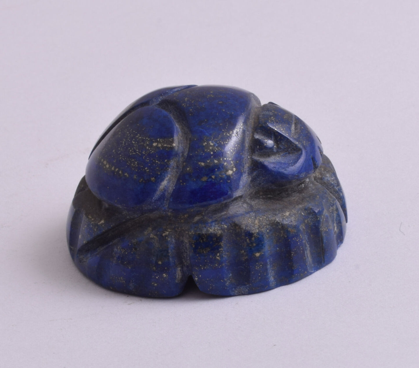 Egyptian Scarab-Carved Egyptian Lapis Lazuli Scarab- 1.6" / 56 grams