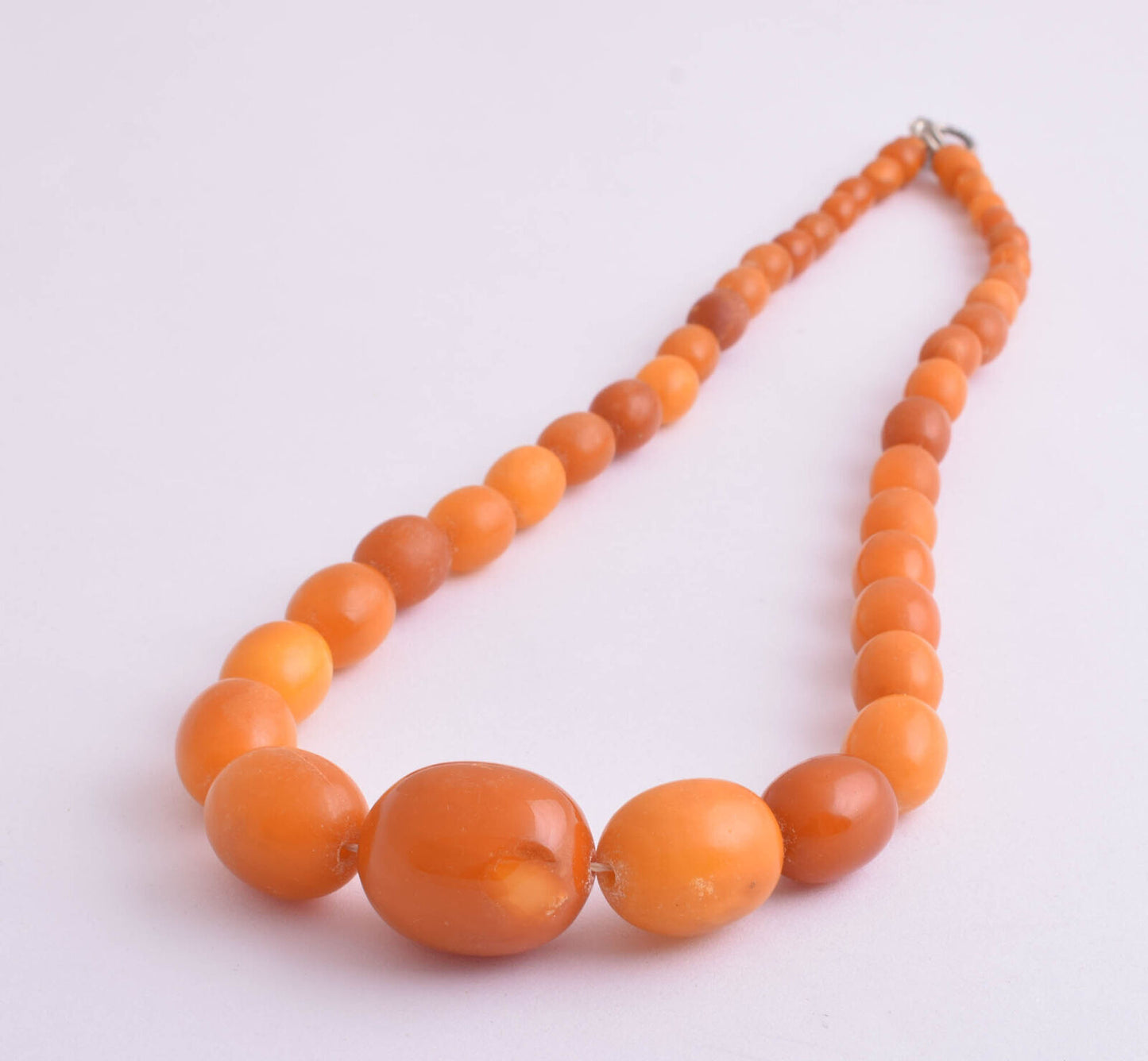 Antique genuine natural German Amber kahraman beads Necklace-Bernsteinkette