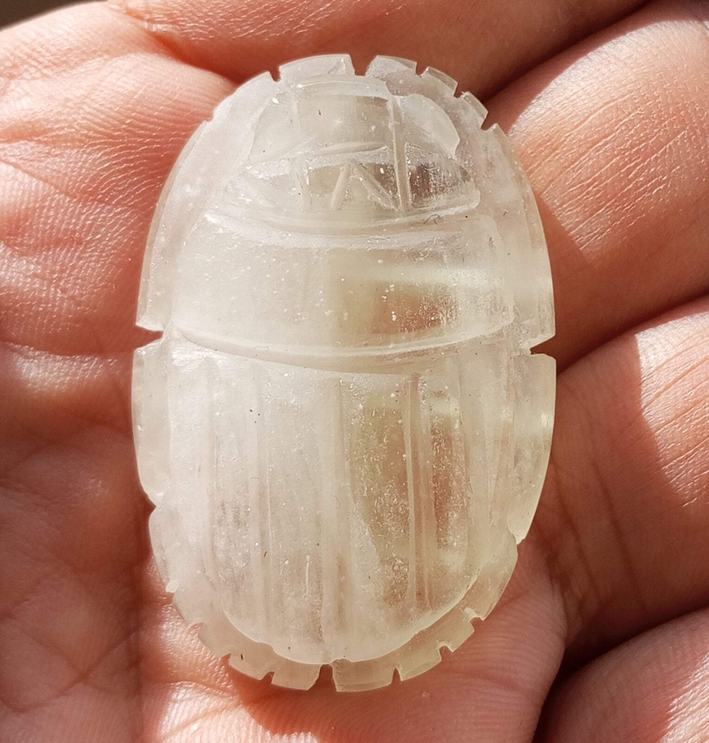 Libyan Desert Glass, Egyptian Scarab, Scarab Beetle, asteroids Impact- 120 Carat