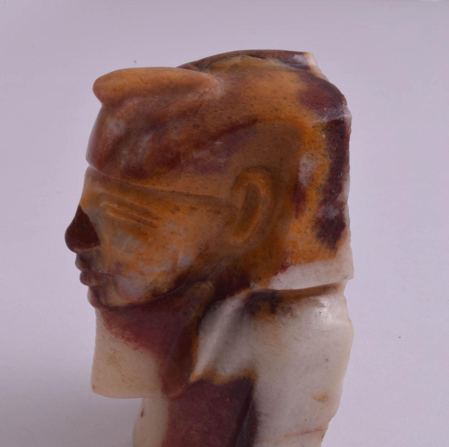 Egyptian King Tut Jasper Bust Statue-Hand Carved solid Jasper stone- +1000