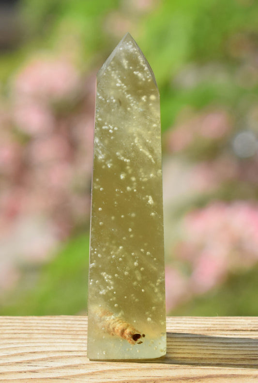 Libyan Desert Glass Obelisk-203 ct-Meteorite Tektite-asteroid impact-3" Height