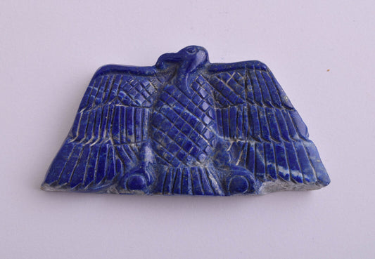 Egyptian Horus Wings-Hand Carved blue Lapis Lazuli-Protective- 2.5" / 64 gram