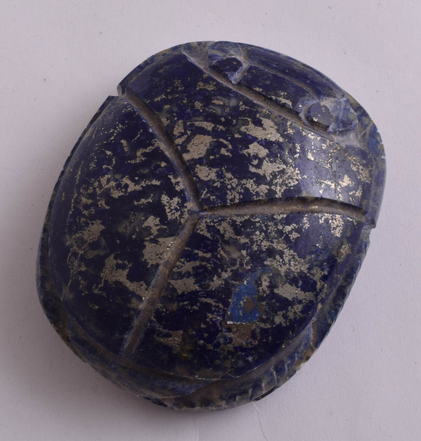 Egyptian Scarab-Carved Egyptian Lapis Lazuli Scarab- 3.4" /  379 gram