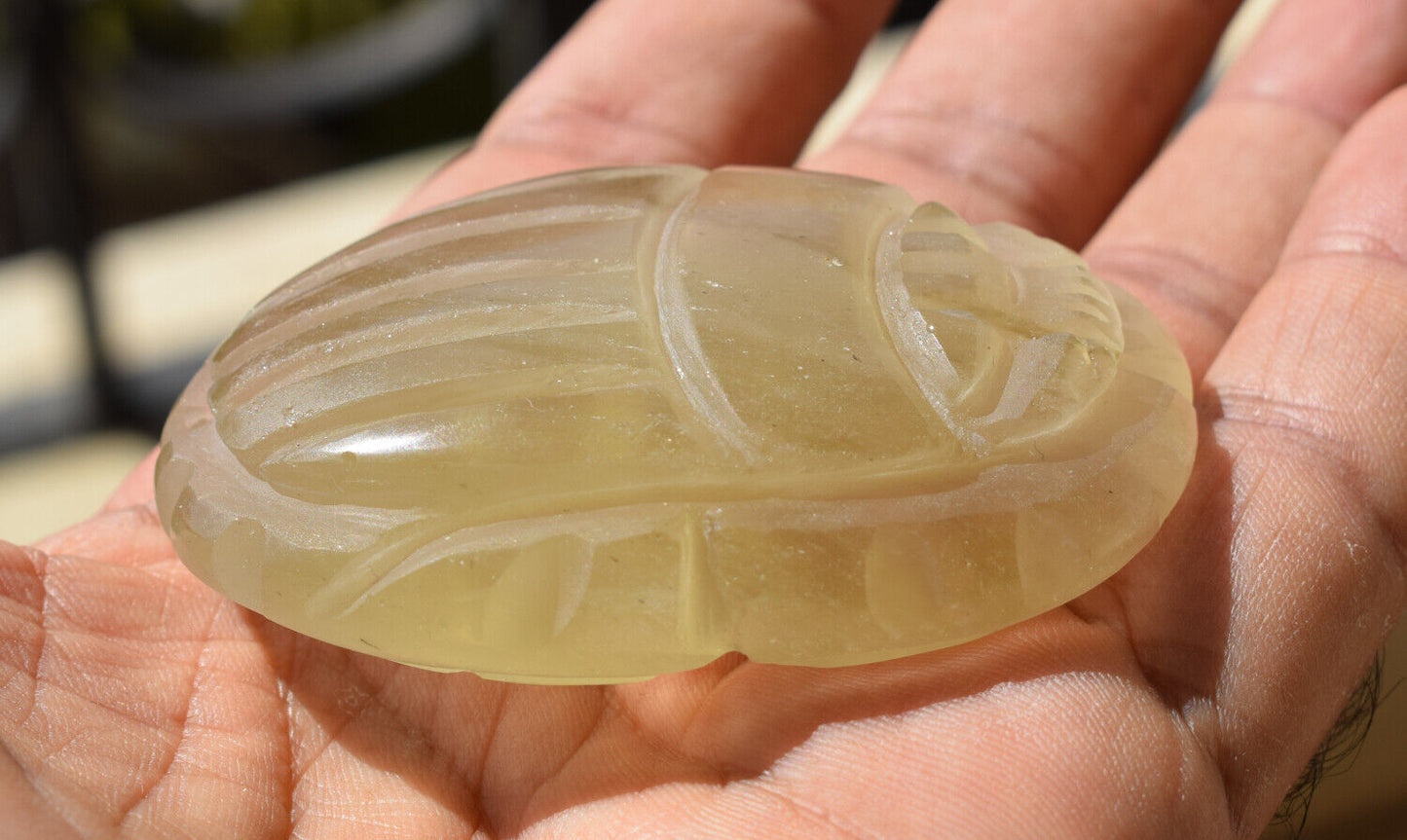 Libyan Desert Glass, Egyptian Scarab, Scarab Beetle, asteroids Impact, 444 Carat