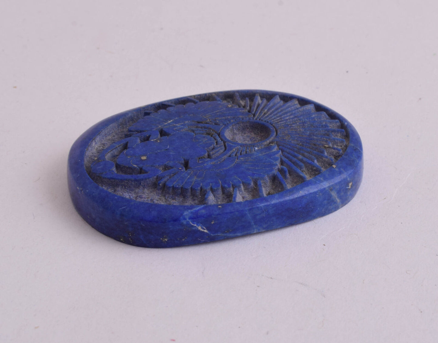 Egyptian Scarab-Carved Egyptian Lapis Lazuli Scarab- 2" / 33 gram