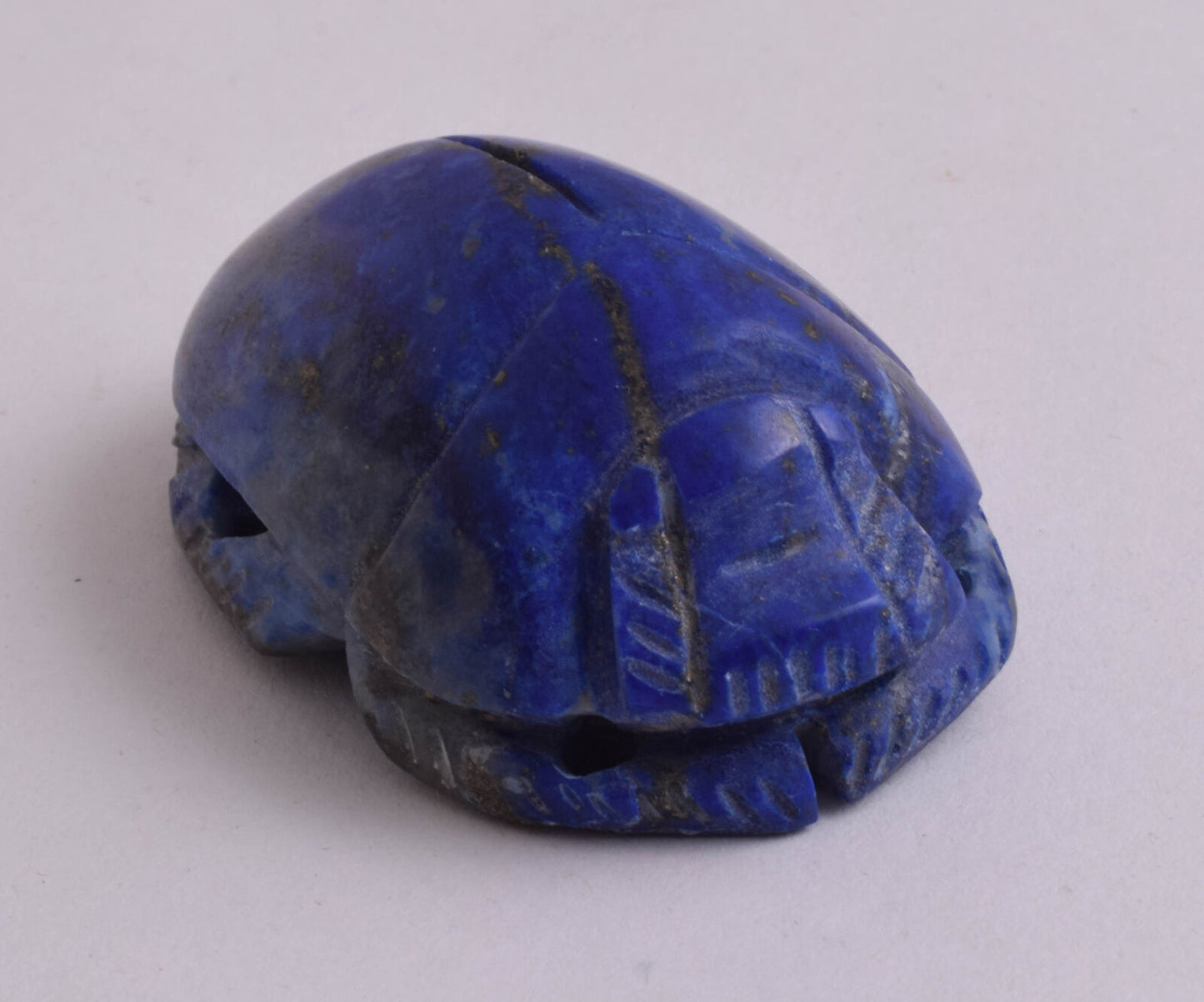 Egyptian Scarab-Carved Egyptian Lapis Lazuli Scarab- 2.3" /  76 gram