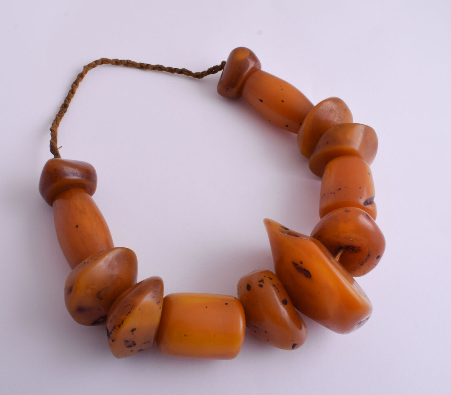 LARGE antique African Moroccan Amber Beads Strands-RESIN-FAUX amber- 570 gram