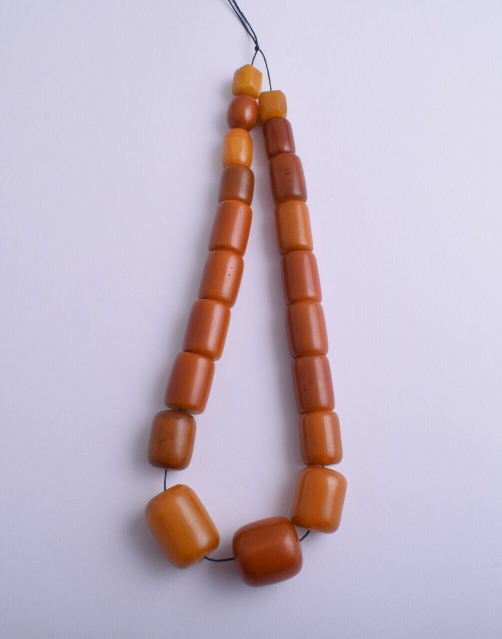 Antique German Misky Bakelite Amber /Trade Beads-Simulated Amber Strand Necklace