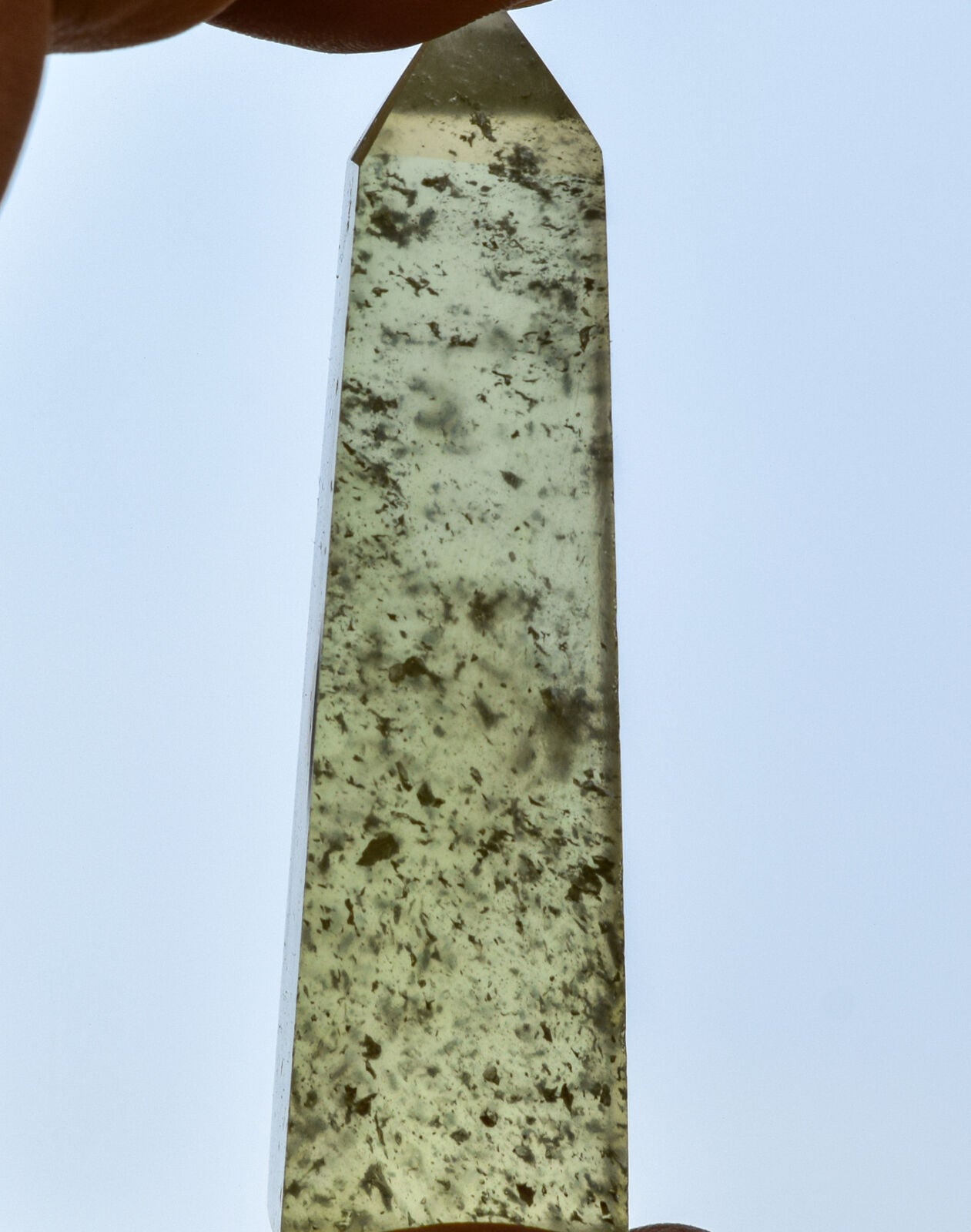 Libyan Desert Glass Obelisk-203 ct-Meteorite Tektite-asteroid impact-2.8" Height