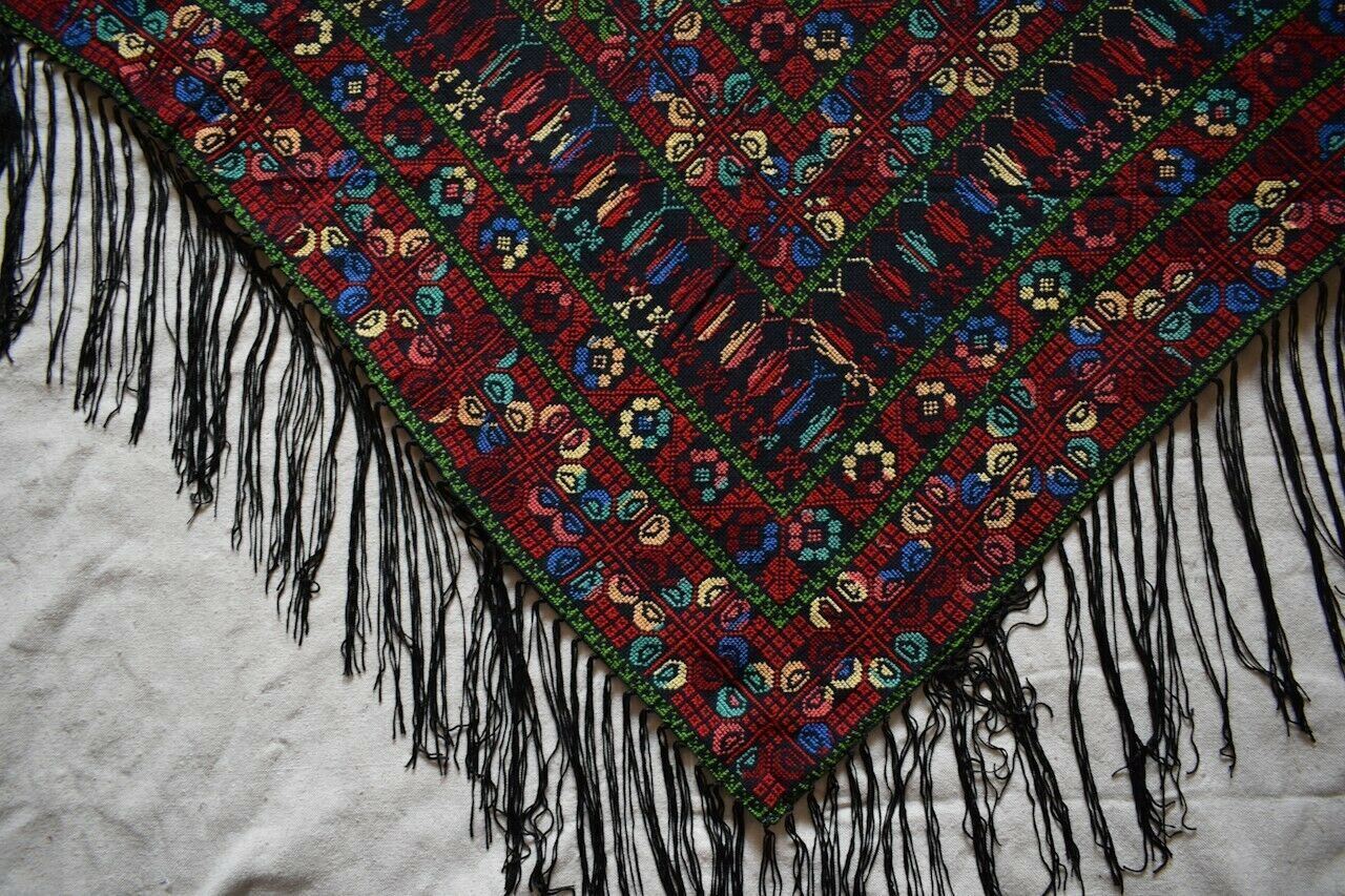 Palestinian Scarf, Embroidered Shawl, Egyptian Shawl, Bedouin Scarf, Hand Woven