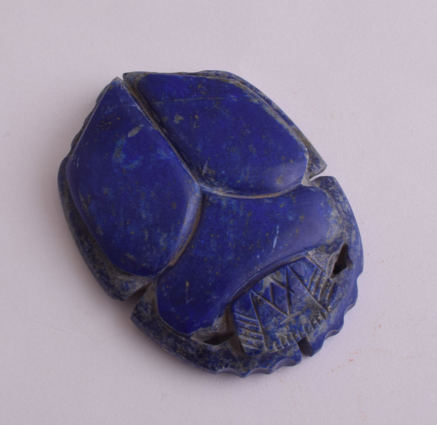 Egyptian Scarab-Carved Egyptian Lapis Lazuli Scarab- 3.1" /  126 gram