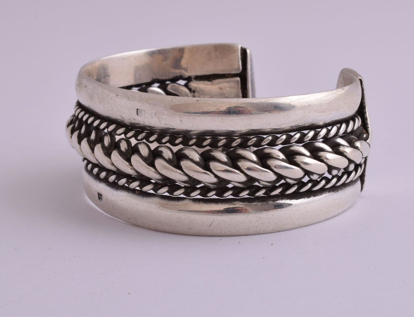 Vintage Egyptian Ethnic Bedouin Silver Siwa Bracelet Cuff