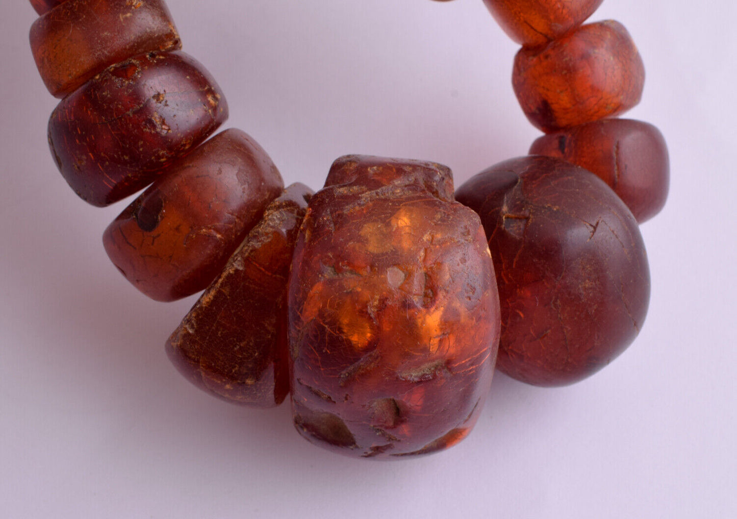 Vintage Natural genuine moroccan berber amber beads-74 gram