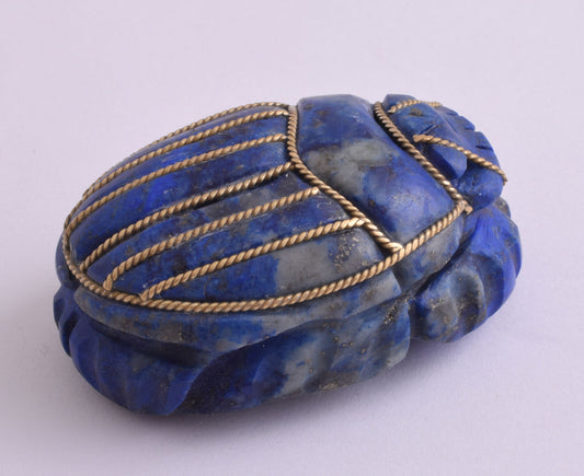 Egyptian Scarab-Hand Carved egyptian Lapis Lazuli SCARAB- 2.7" / 180 gram