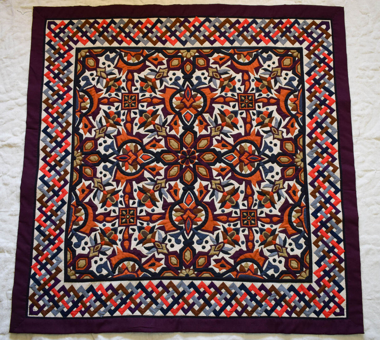 Handmade quilt-patchwork quilt-wall hanging tapestry-Egyptian tapestry-wall art