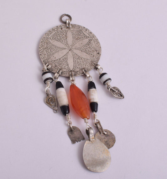 Vintage Silver Nubian Egyptian Zar Amulet Pendant-cult egyptian jewelery