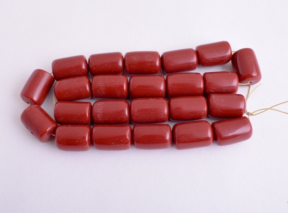 Vintage African Cherry Amber Beads Strands-resin-faux amber