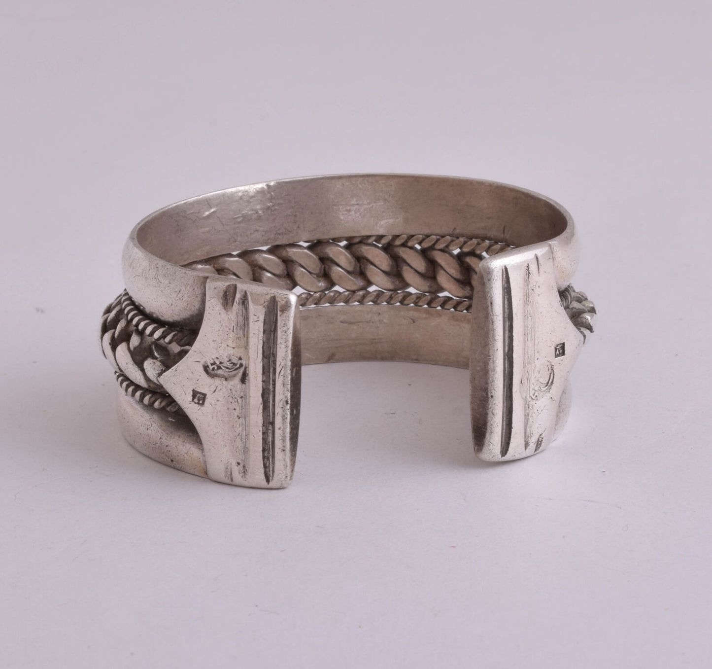 Vintage Egyptian Ethnic Bedouin Silver Siwa Bracelet Cuff