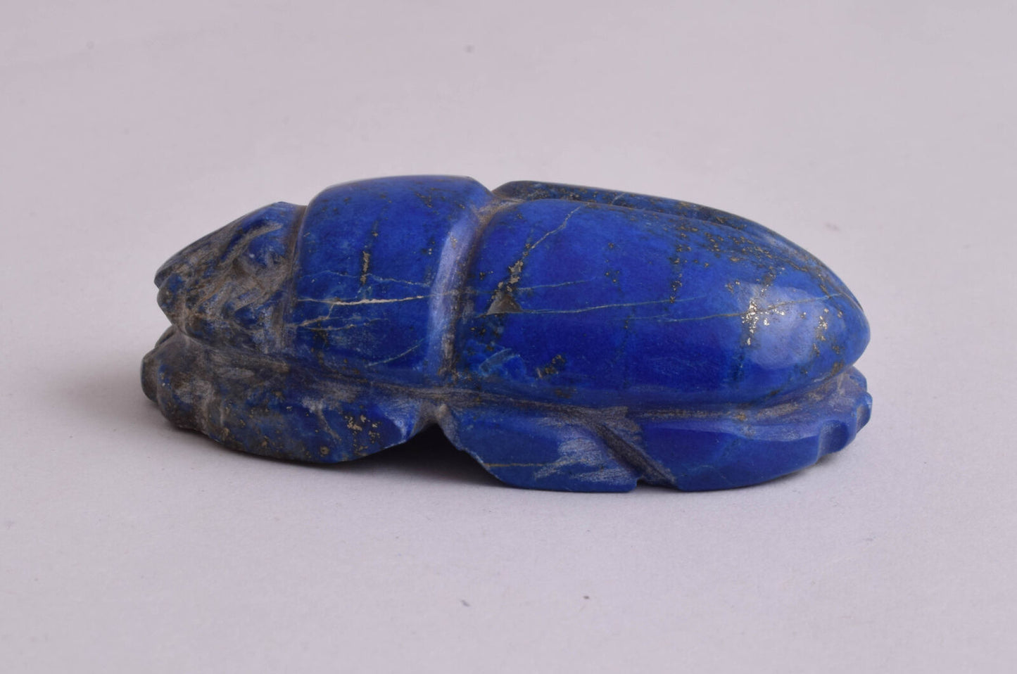 Egyptian Scarab-Carved Egyptian Lapis Lazuli Scarab- 2.5" /  87 gram