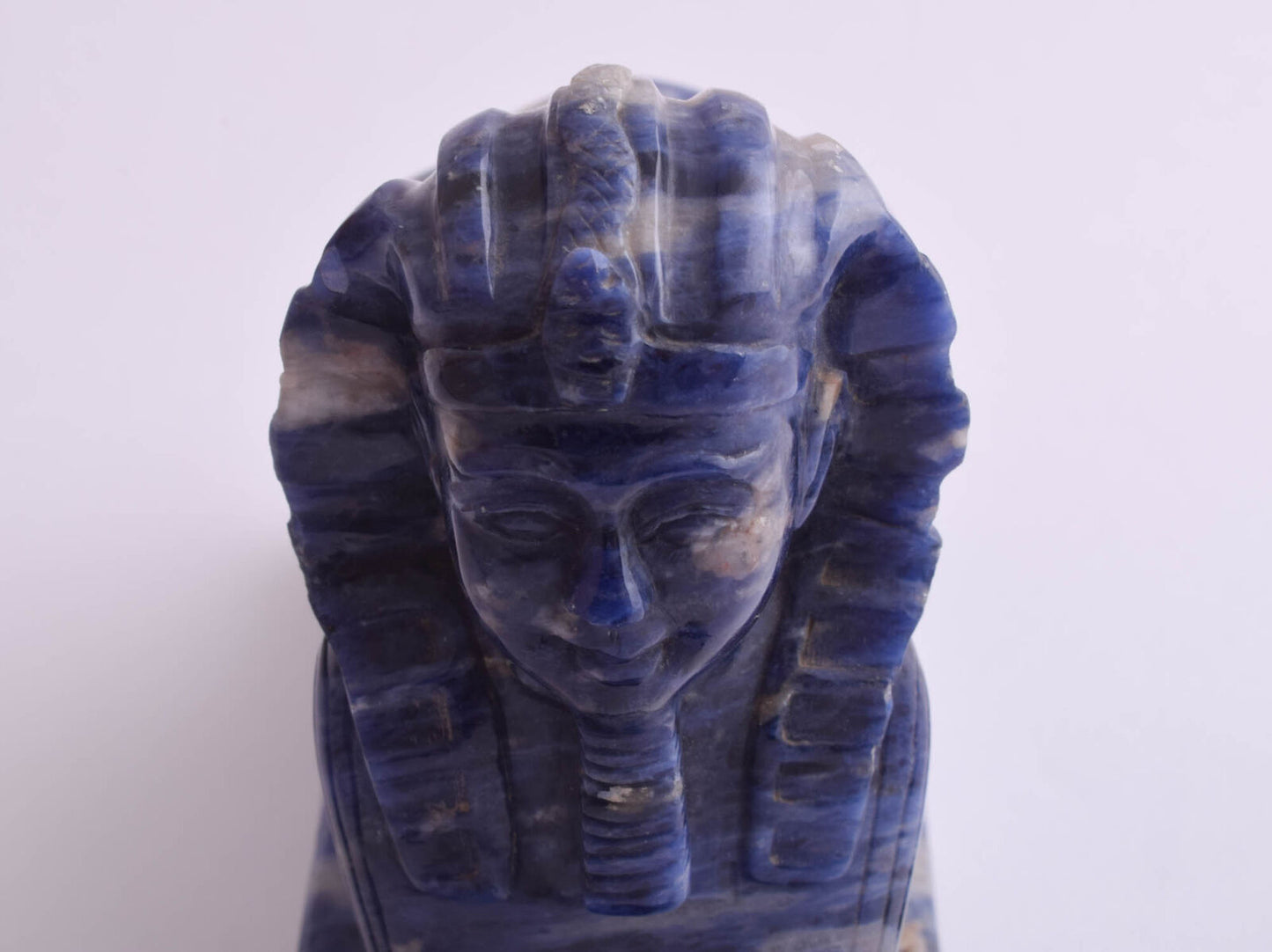 Vintage Egyptian Sphinx-Hand Carved Egyptian Lapis Sodalite Sphinx- +1000 gram