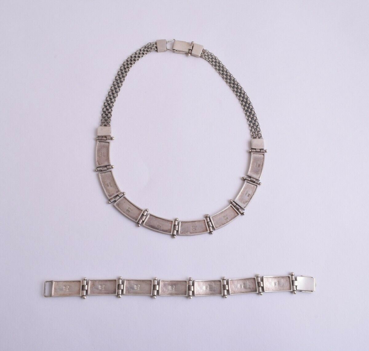 Vintage 925 silver/ 9k gold Native American Necklace & Bracelet set