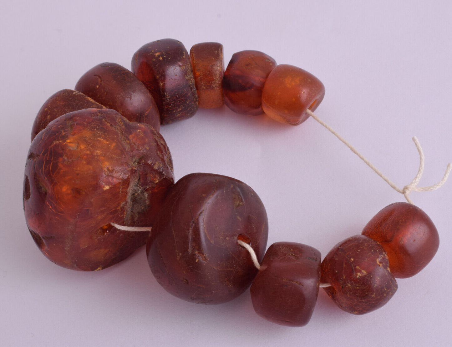 Vintage Natural genuine moroccan berber amber beads-74 gram