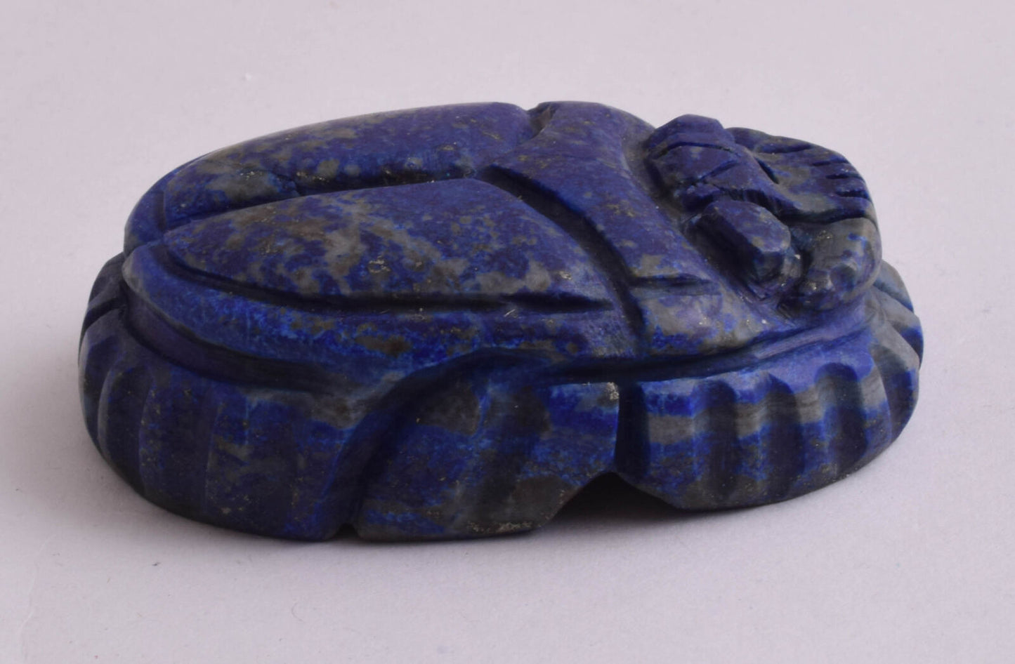 Egyptian Scarab-Carved Egyptian Lapis Lazuli Scarab- 2.6" /  127 gram