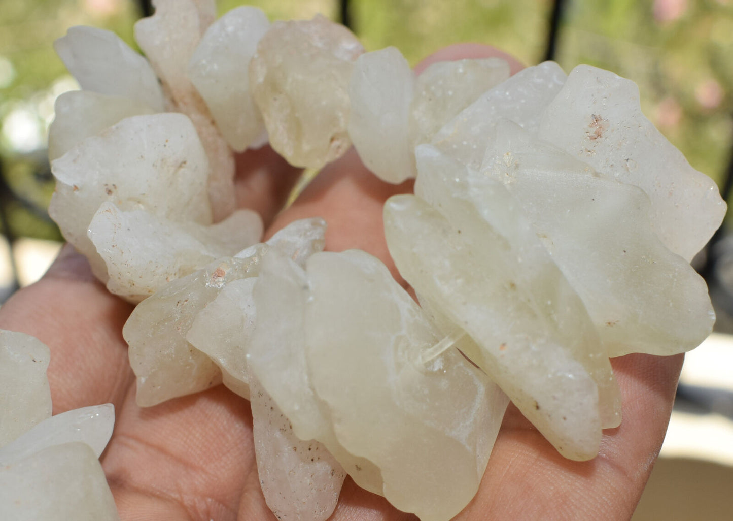 2 Libyan Desert glass Bracelets, rough desert glass-asteroid impact-169 grams