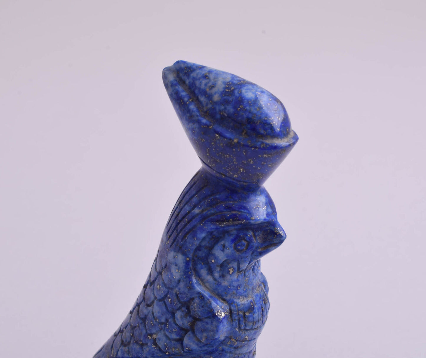 Egyptian Hand Carved Lapis Lazuli Horus falcon statue-Sculpture-Vintage