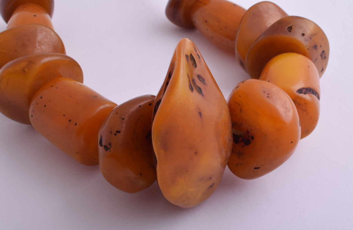 LARGE antique African Moroccan Amber Beads Strands-RESIN-FAUX amber- 570 gram