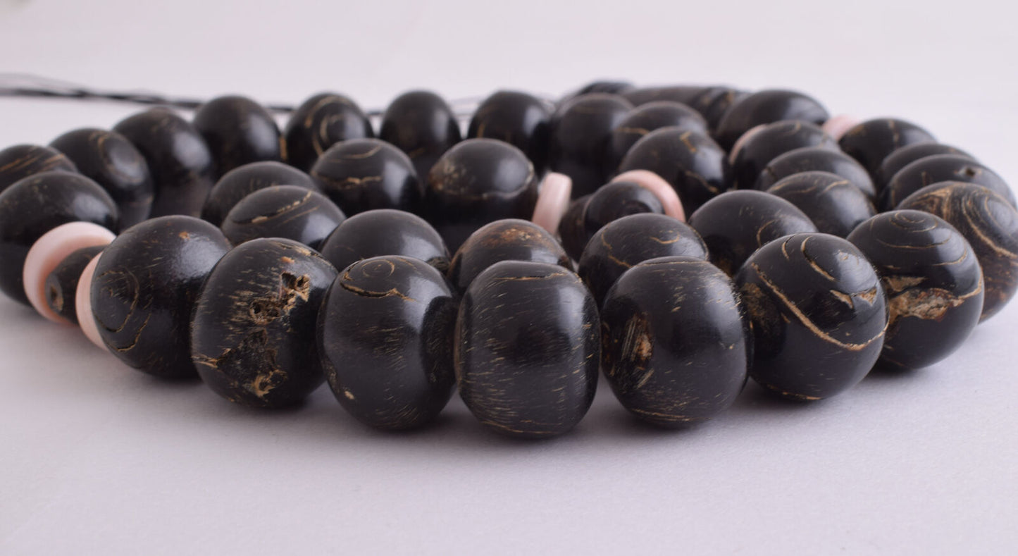 Black coral Islamic Prayer Beads-ُTasbih Worry Beads-20X16mm-190 grams-يسر