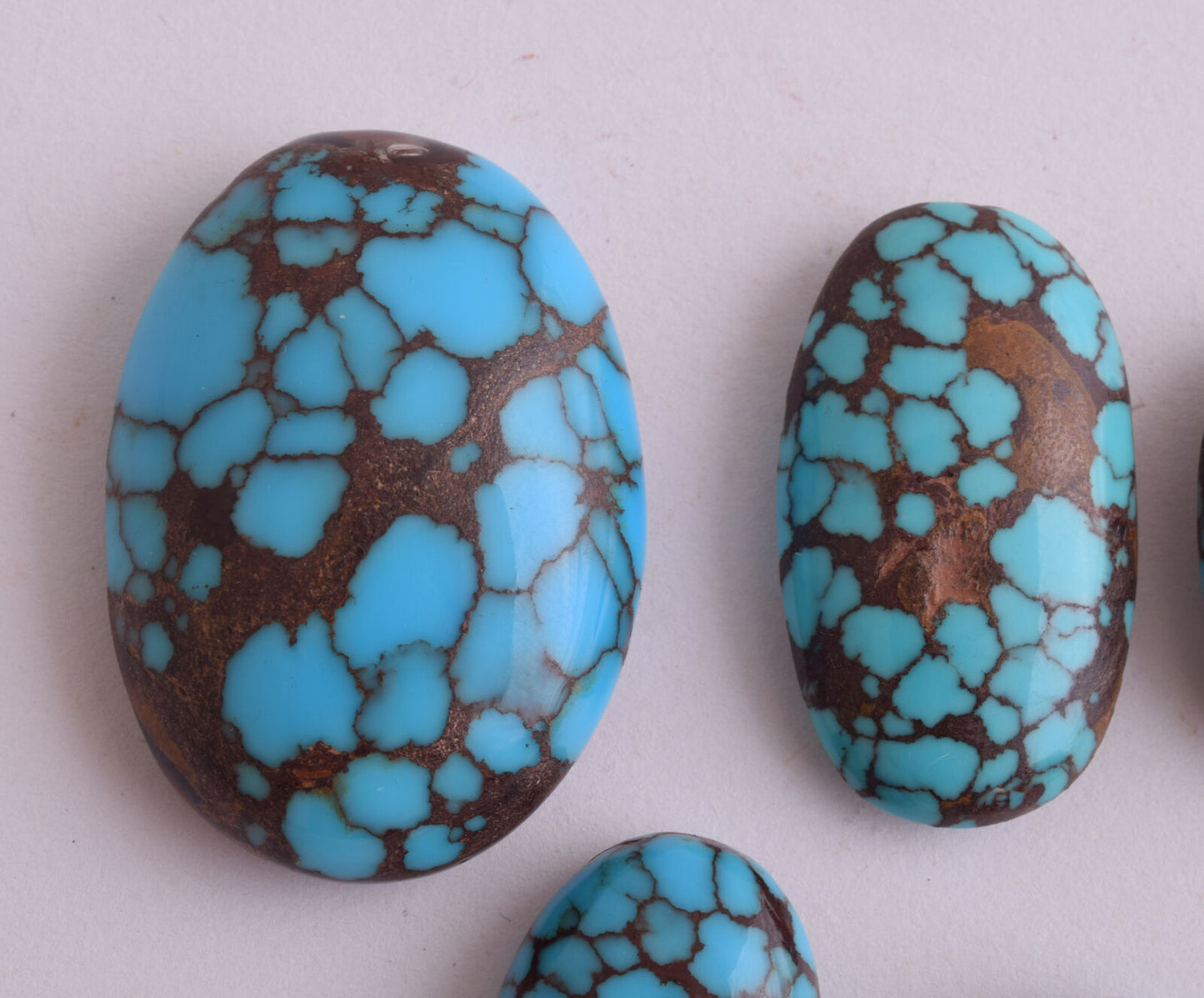 Egyptian Turquoise spiderweb Cabochon/ 5 Cab cabochon stone- 219 Carats-Lot