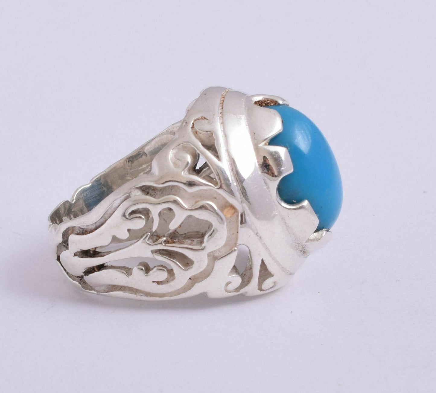 Egyptian Turquoise Sterling silver Men Ring-Middle Eastern