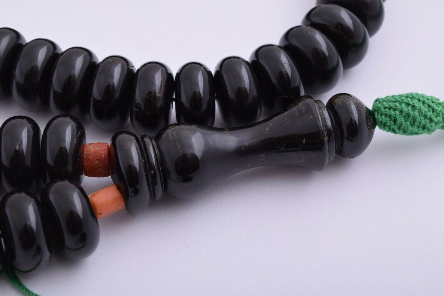 Prayer Beads- Black Coral-Yusr komboloi-Islamic Tasbih-سبحة يسر البحر الاحمر