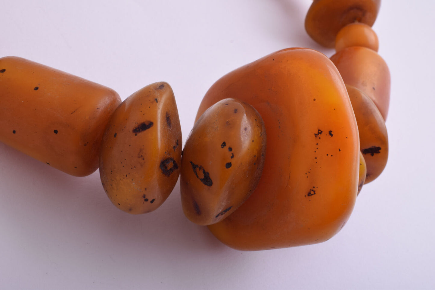 LARGE antique African Moroccan Amber Beads Strands-RESIN-FAUX amber- 570 gram