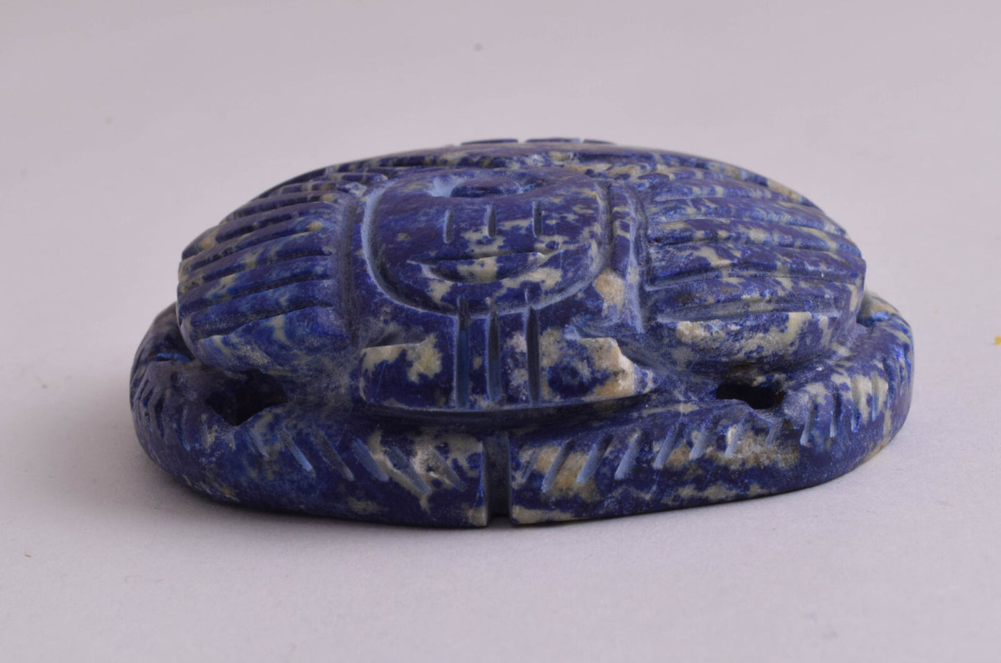 Egyptian Scarab-Carved Egyptian Lapis Lazuli Scarab- 2.7" /  163 gram