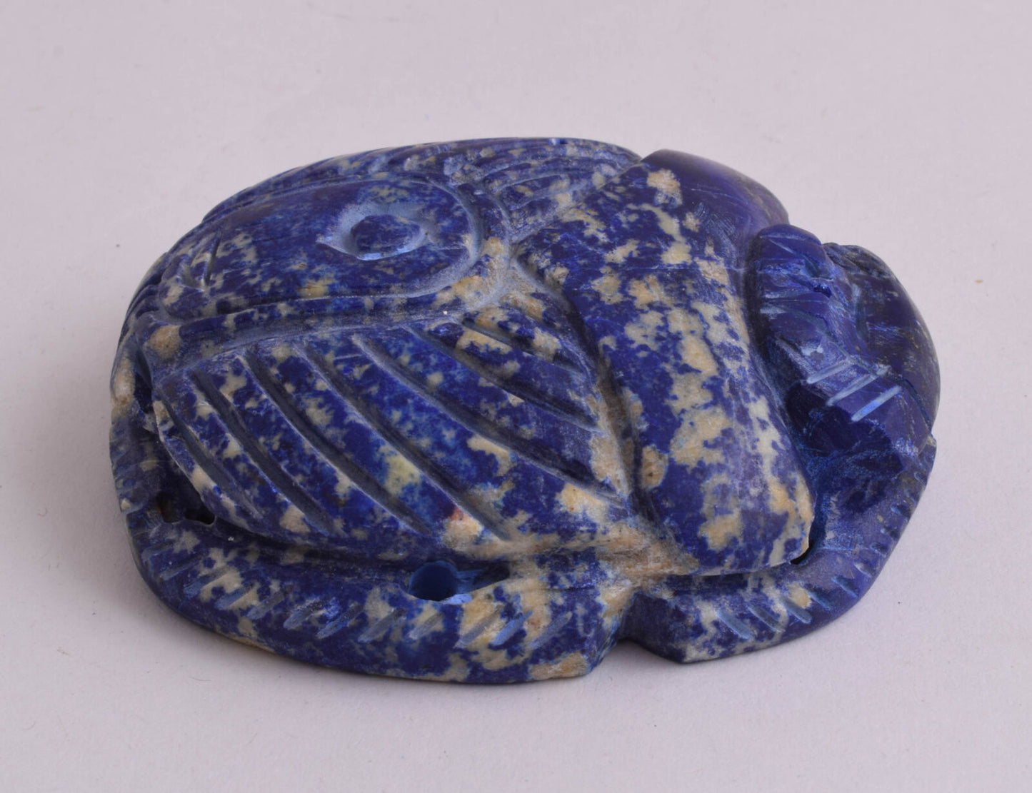 Egyptian Scarab-Carved Egyptian Lapis Lazuli Scarab- 2.7" /  163 gram