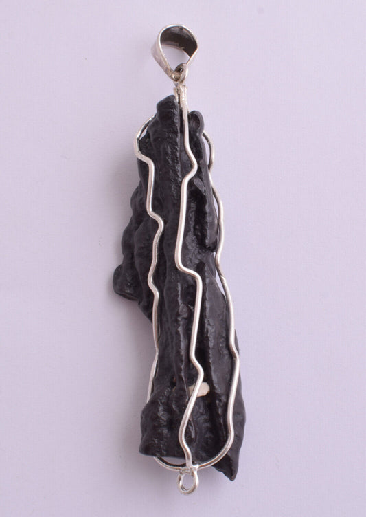 Goethite after Marcasite stone 925 sterling Silver Pendant-Handcrafted-Egypt