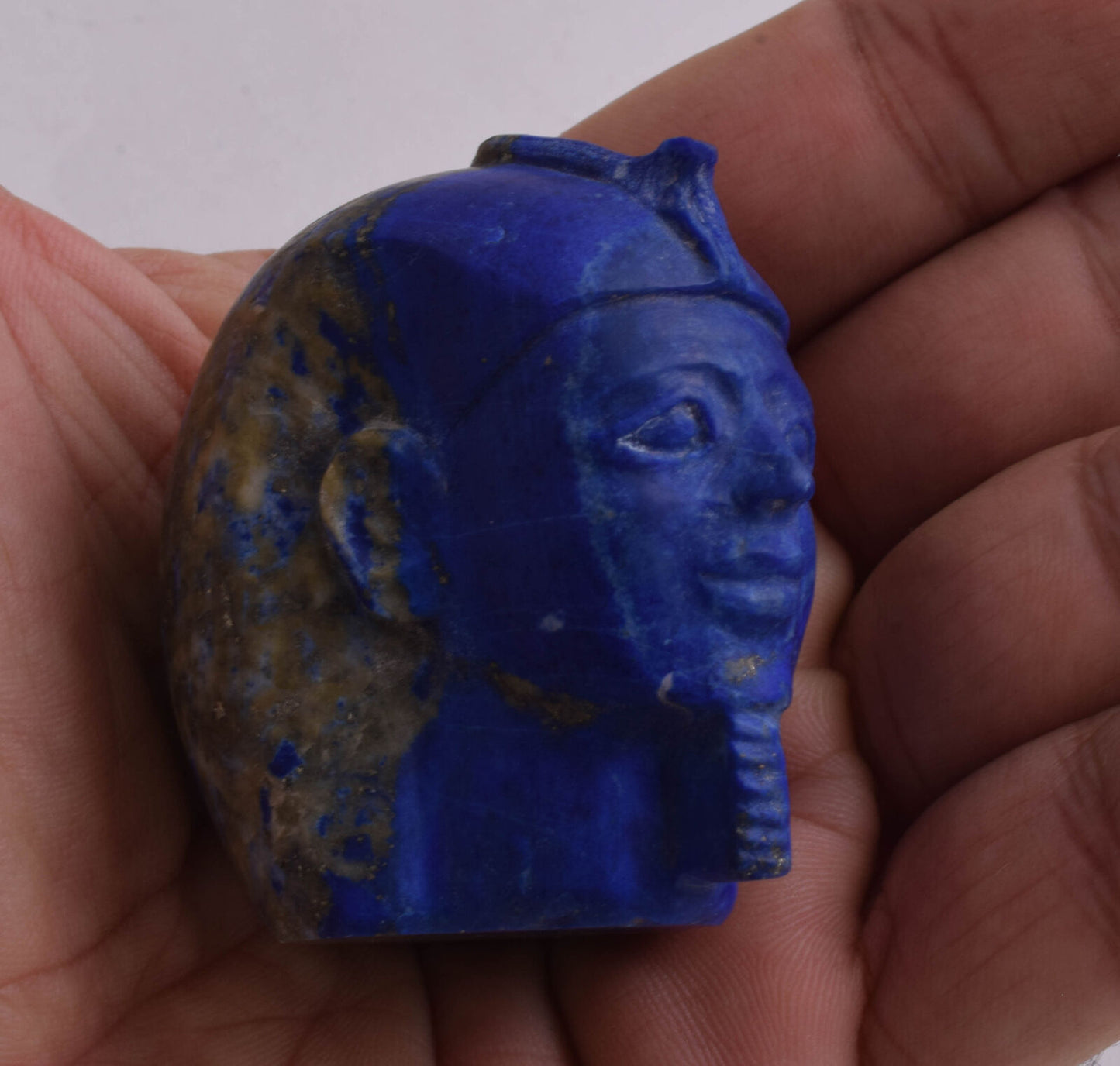 Egyptian Pharaoh King-Hand Carved Egyptian Lapis Lazuli- 194 grams